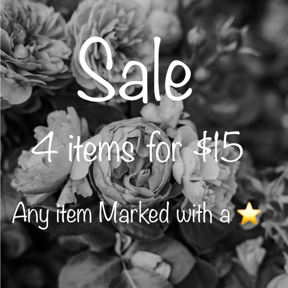 ⭐️4/$15 SALE Bundle and SAVE!!
